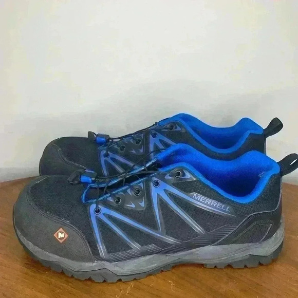 Merrell Mens 10 Fullbench Composite Toe Work Shoes Oil Slip Resistant J15821 - Picture 3 of 8